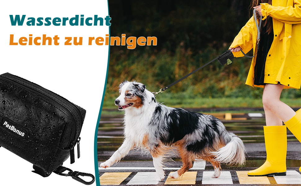 Диспенсер для собачих відходів PetBonus, водонепроникний, з місткістю для ласощів та 15 пакетиків (Чорний)