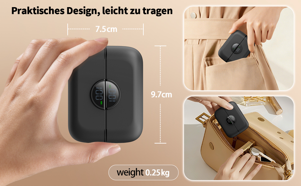 Портативний грілка для рук yAyusi 9000mAh з Powerbank, LED-дисплеєм, 5 режимів нагріву, 2 шт. - ідеальний подарунок для гольфу, полювання та кемпінгу