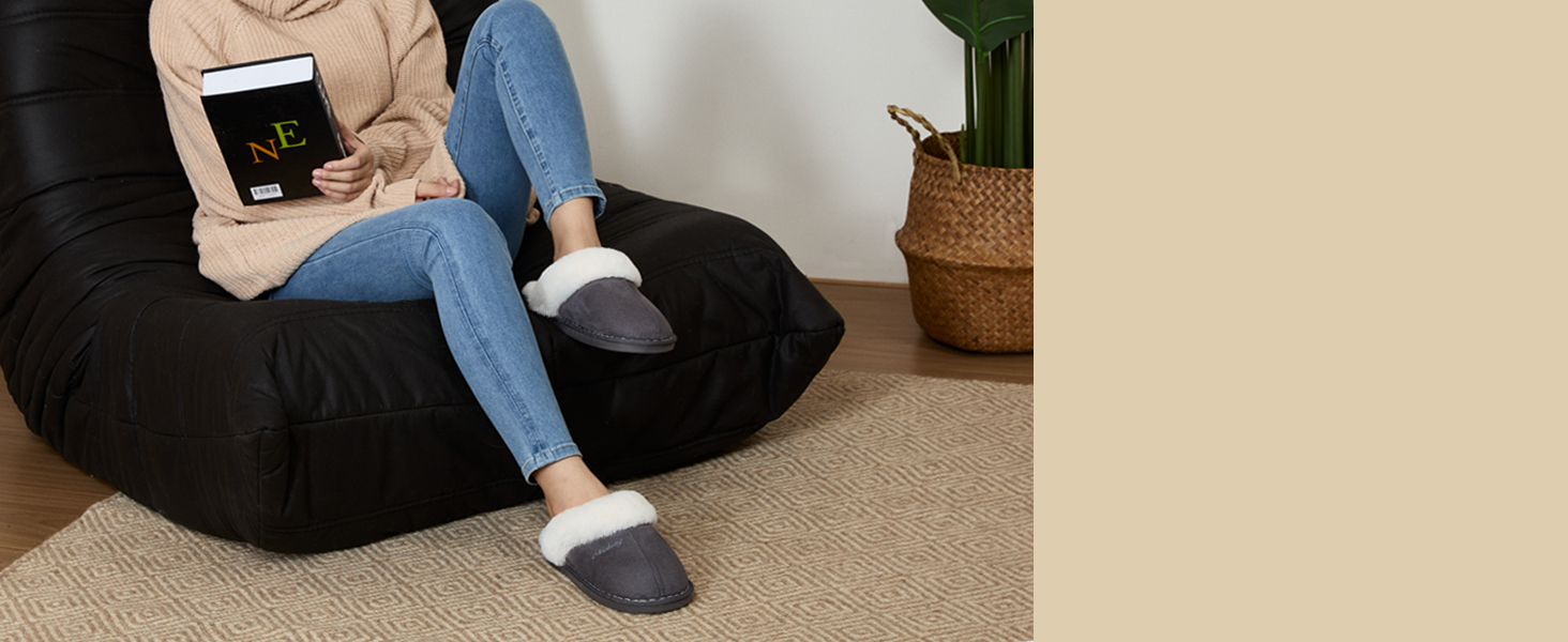 Домашні тапочки жіночі та чоловічі зимові теплі з синтетичного хутра, ламіно, штучного хутра, плюшу, пуху, м'які, нековзні, пантолетти для дому та вулиці, 38.5/40 EU, світло-коричневі