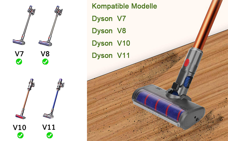 Електрична насадка для миття підлоги Dyson V11, V10, V8, V7, V15 - з баком та 6 змінними серветками