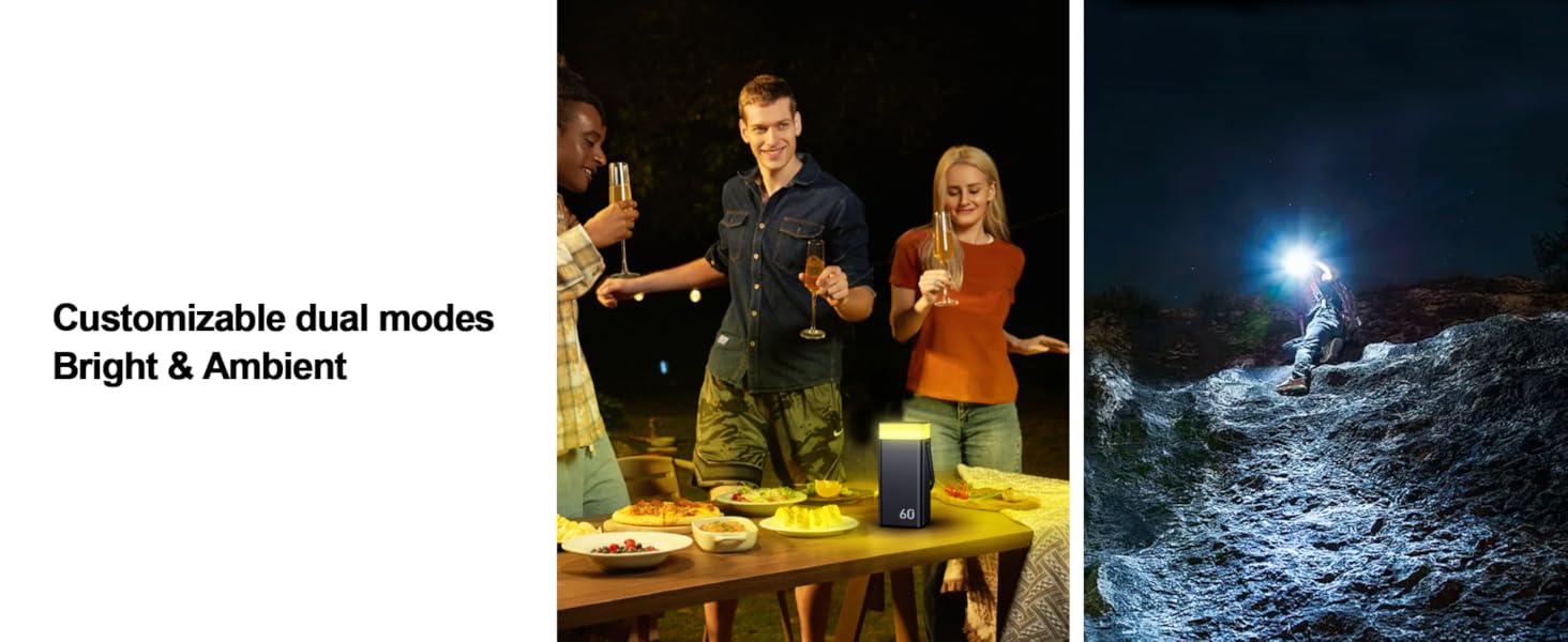 Powerbank 60000mAh 22,5W PD з USB-C, чорний: зовнішній акумулятор з 5 виходами та 2 входами, сумісний з iPhone, iPad, Samsung