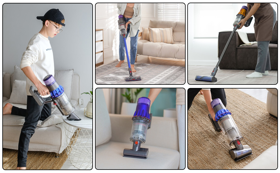 Замінний акумулятор 6800 mAh для пилососів Dyson V8 + 2 фільтри (сумісний з SV10 V8 Absolute)