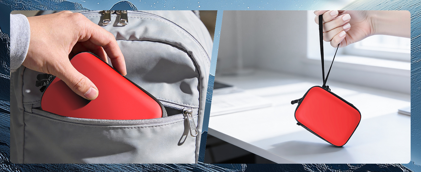 Чохол ProCase для SSD Samsung T7/T7 Touch (500GB/1TB/2TB) - ударостійкий, з силіконовою вставкою, червоний