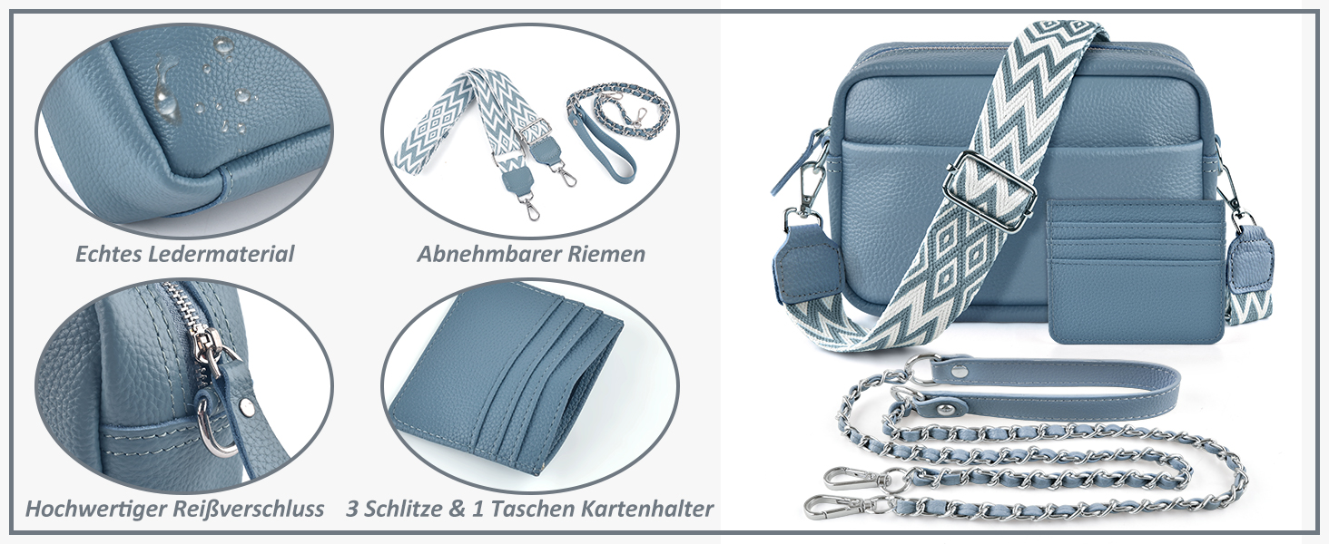 Сумка жіноча через плече BROTOU зі шкіри, чорна. Маленька сумка crossbody з широким ременем та відділеннями для карт