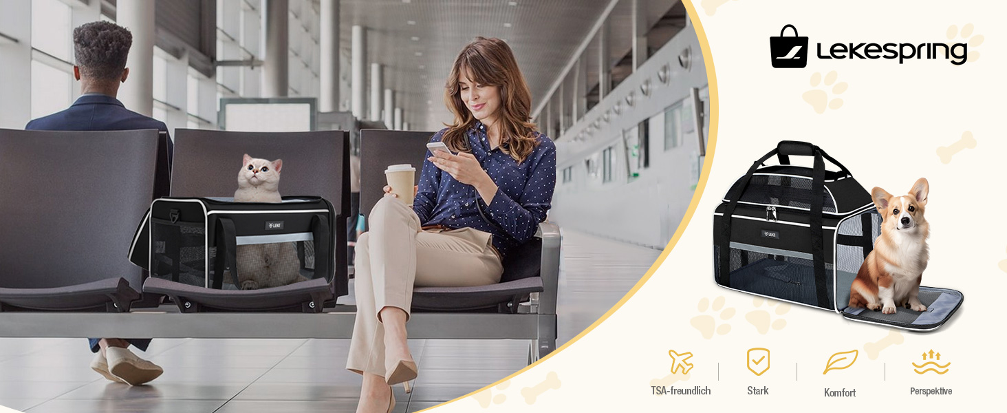 Транспортна сумка для собак та котів, розширювана, до 6 кг, чорна, M