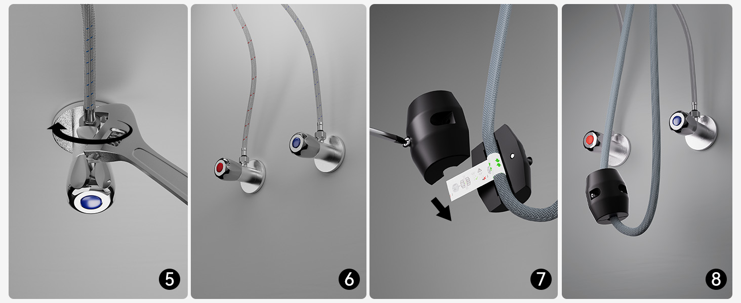 Кухонний змішувач CECIPA висувний з душем, чорний, нержавіюча сталь, 360° поворот, 2 режими струменя, для кухні