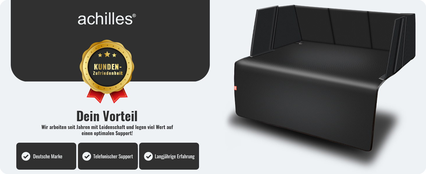 Захист для багажника автомобіля Achilles з боковинами та захистом краю, килимок у багажник, захист для собак, універсальний