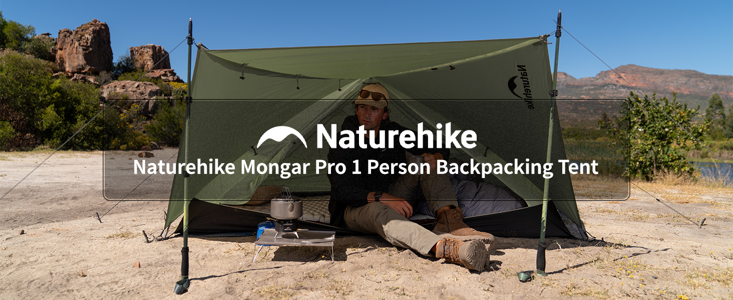 Намет Naturehike Mongar Pro 1-2-3 місця, вітро- та водонепроникний, для кемпінгу, трекінгу (оливковий)