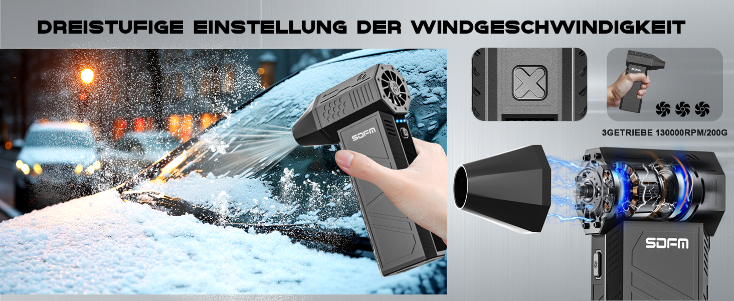 Електричний пилосос для чищення повітряним струменем X3Max-Black: Комплект для чищення ПК, електроніки, диванів, авто