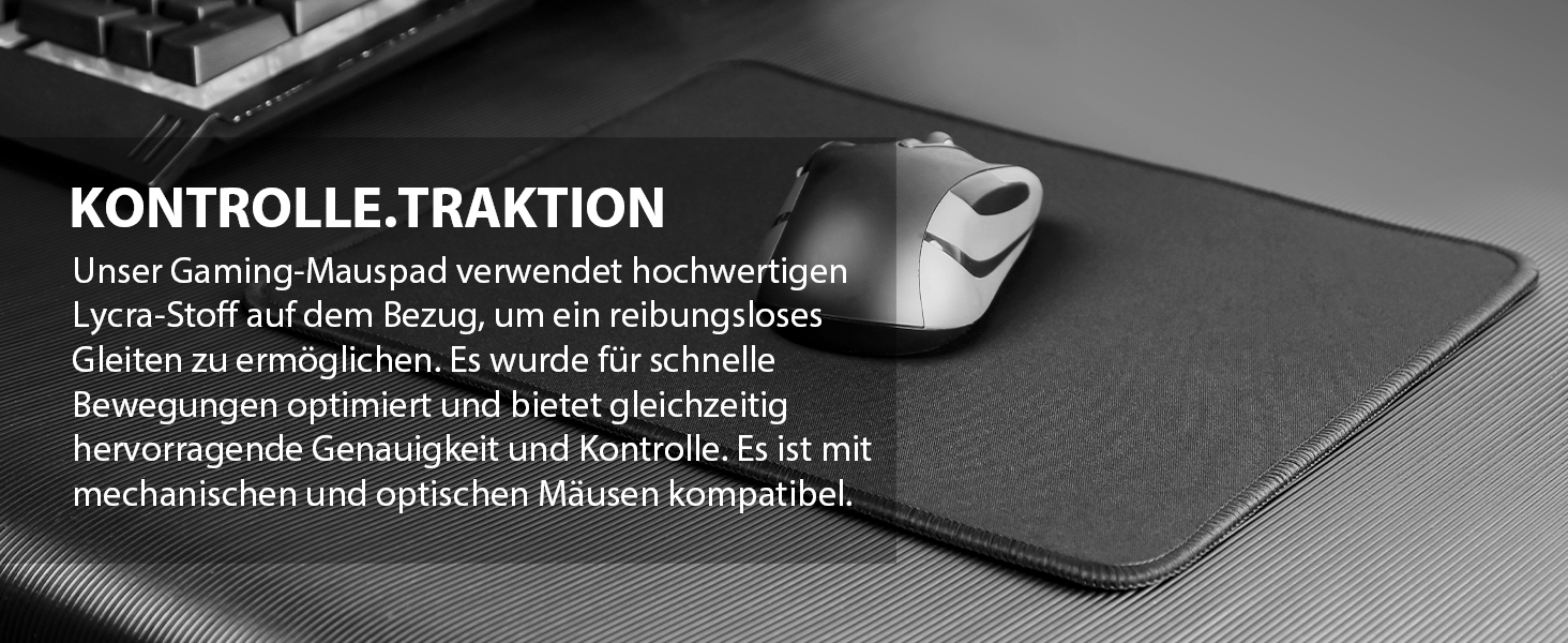 KTRIO Комплект килимків для миші 3 шт. (275x215 мм, чорний) з антиковзаючою основою та прошитими краями
