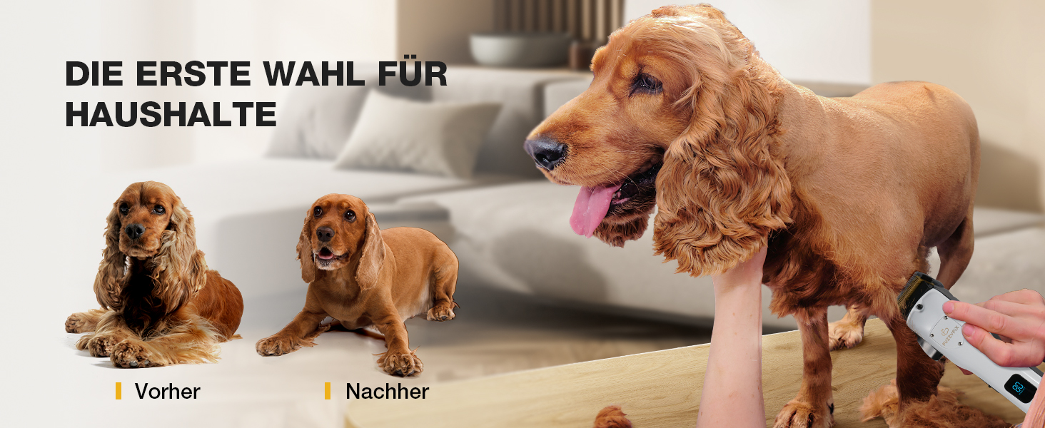 Професійна машинка для стрижки собак Leise - для густого та кучерявого хутра, з нержавіючої сталі