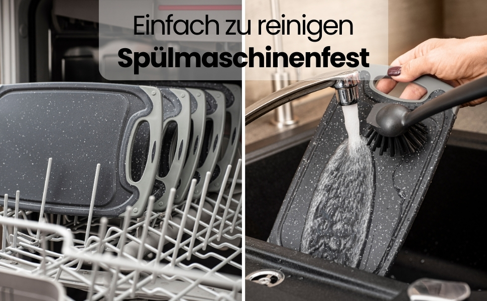 Набір з 6 дерев'яних підставок для сніданку з бамбука, 22x14x0,8 см, набір з 6 шт. (чорний/антрацит)