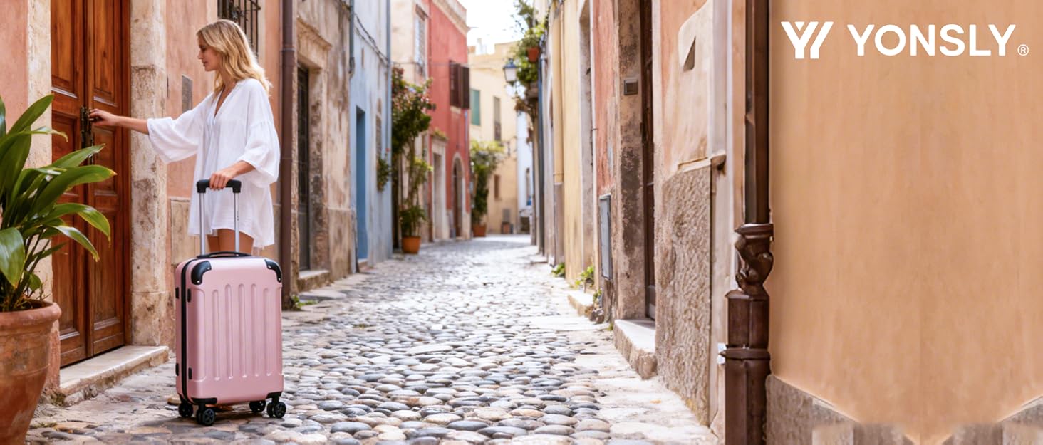 Набір валіз-ролерів (3 шт): M, L, XL, білий, з коліщатками 360°, замком, зручною ручкою. Elfenbeinweiß