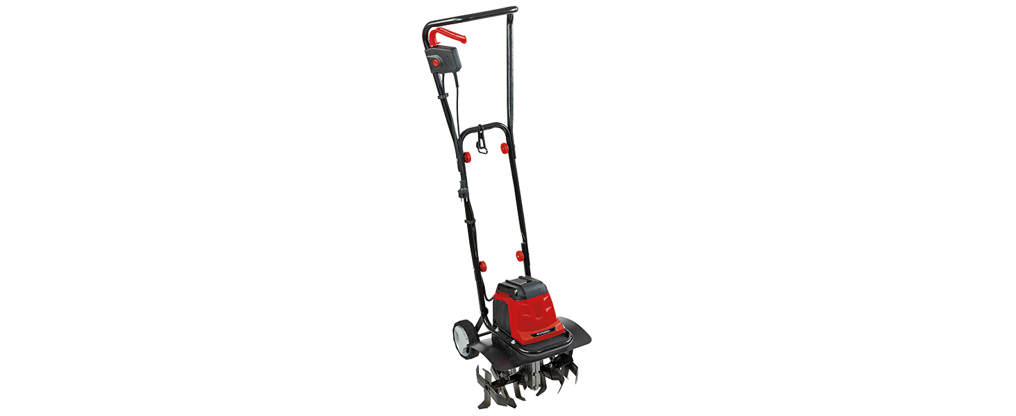 Електричний аератор-скарифікатор Einhell GE-SA 1435, 1400 Вт, 35 см, 3-9 мм, регулювання висоти, 28 л травозбірник, з валиком для аерації