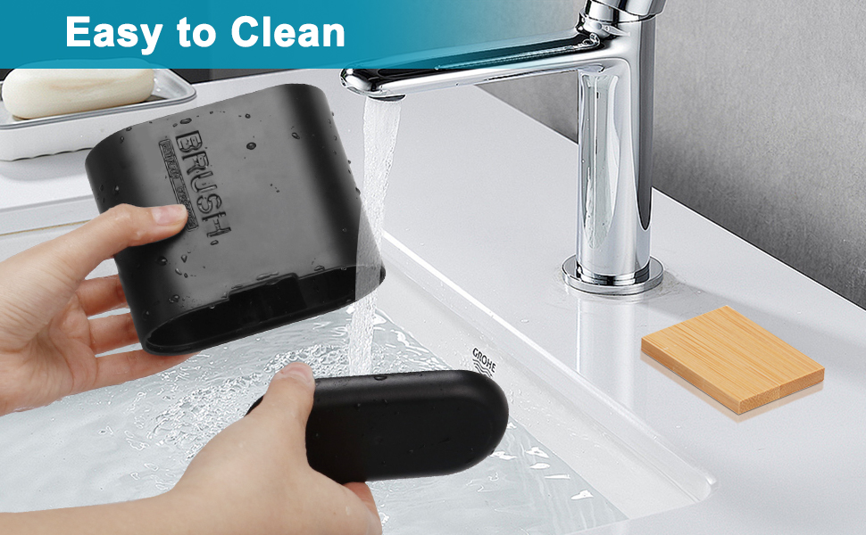 Тримач для зубної щітки електричної, органайзер для ванної кімнати, знімний, з отвором для стоку води, для сім'ї, дітей (Brushed Gold, Medium)