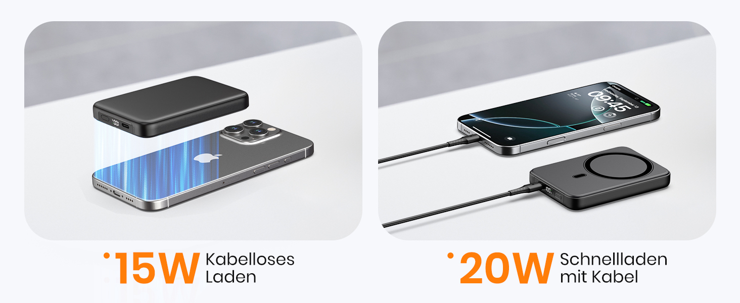 Power Bank A ADDTOP 10000mAh з бездротовою зарядкою та PD 20W - чорний