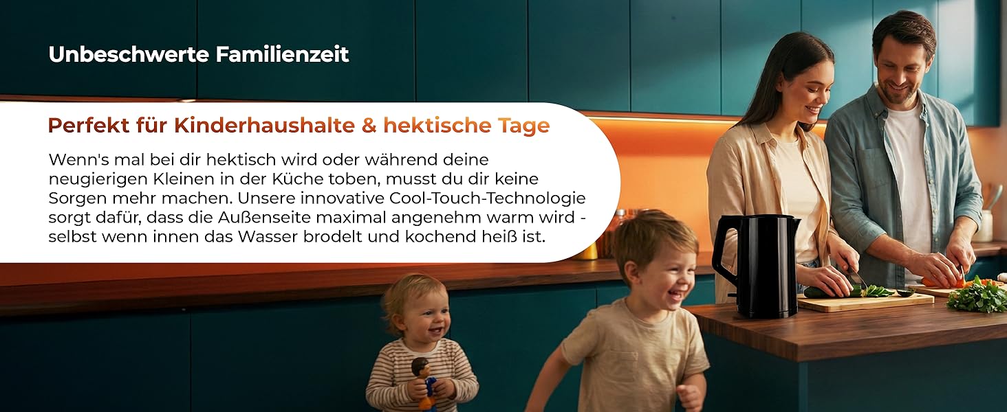 Електричний чайник Aeco AQA NEO з нержавіючої сталі, 1.7 л, 2150 Вт, без BPA, фільтр від накипу, бездротовий, CoolTouch, шампань сріблястий