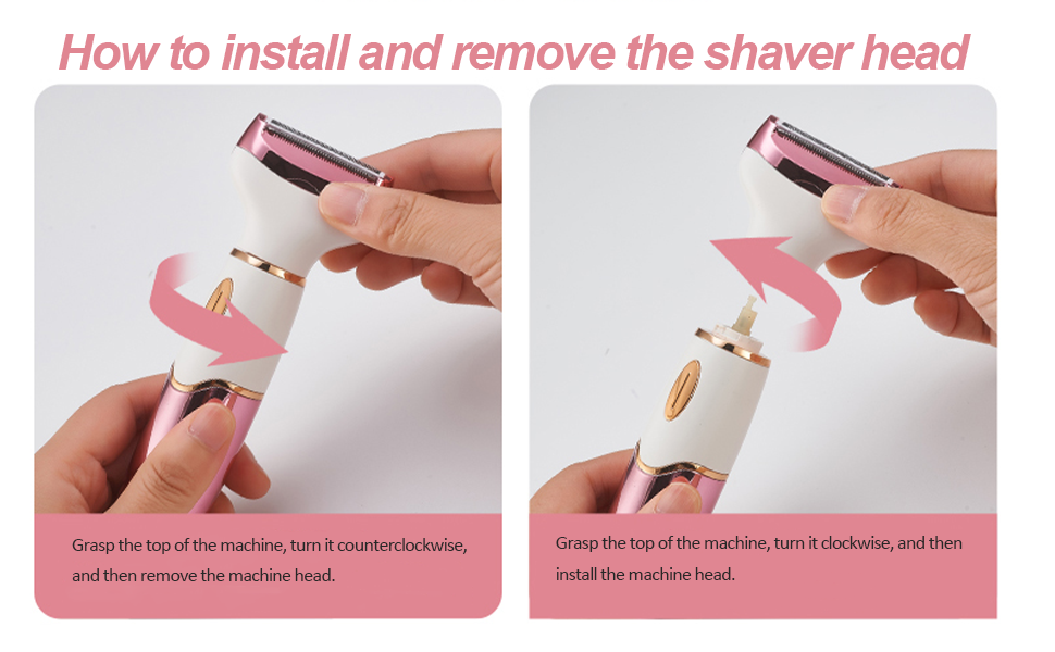 Електричний жіночий набір для гоління 4-в-1: гоління тіла, бікіні, ніг та обличчя, USB-зарядка