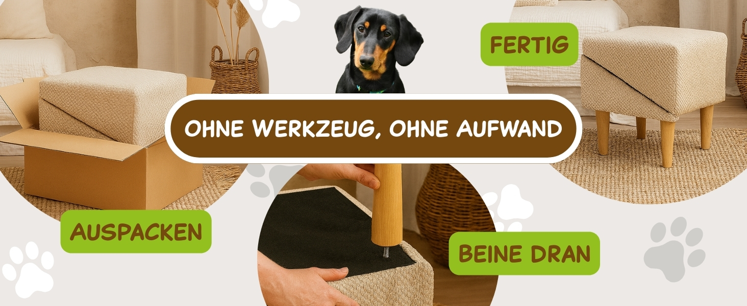 Сходинки для собак Outentin - розкладні, з неслизькою поверхнею, для маленьких та великих собак, для дивану та ліжка, стабільні, зроблені у вигляді меблів, 36 см, рожеві