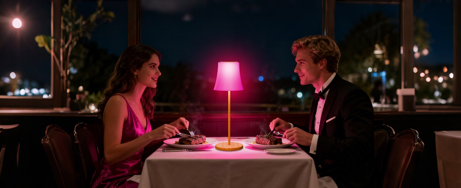 LED-лампа настільна Suright бездротова, акумуляторна з 3 кольоровими режимами та RGB, плавне регулювання яскравості, сенсорне керування, IP54 вологостійка для саду, кемпінгу, вечірки, спальні, кафе, з імітацією текстури дерева