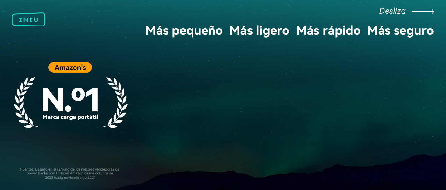 Power Bank INIU 10000mAh, ультратонкий, USB-C, з ліхтариком, червоний