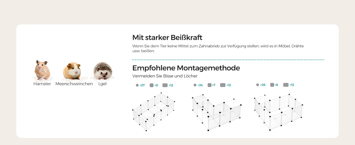 Клітка для гризунів SONGMICS Freigehege з піддоном, 143 x 73 x 46 см, біла (LPC02W M)
