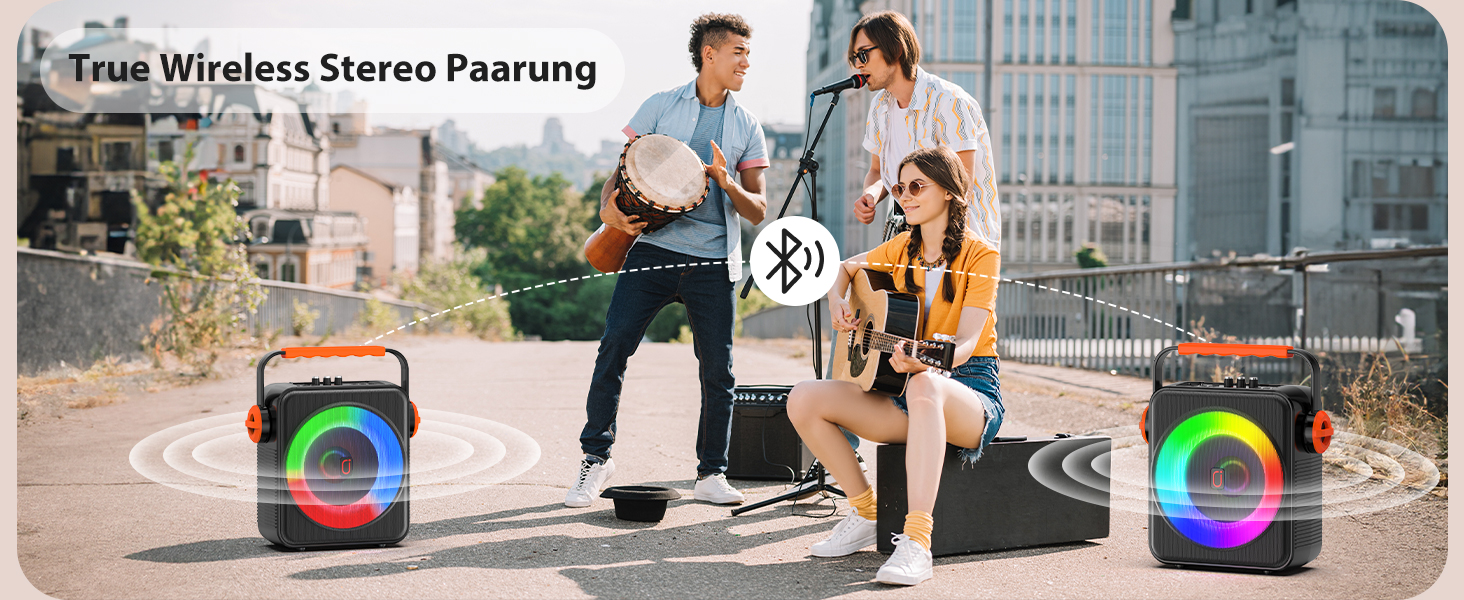 Машина караоке з 2 бездротовими мікрофонами, портативна Bluetooth 5.3 караоке-система, динамік з RGB-підсвічуванням, караоке-система для дому та вечірок, модель S66-new