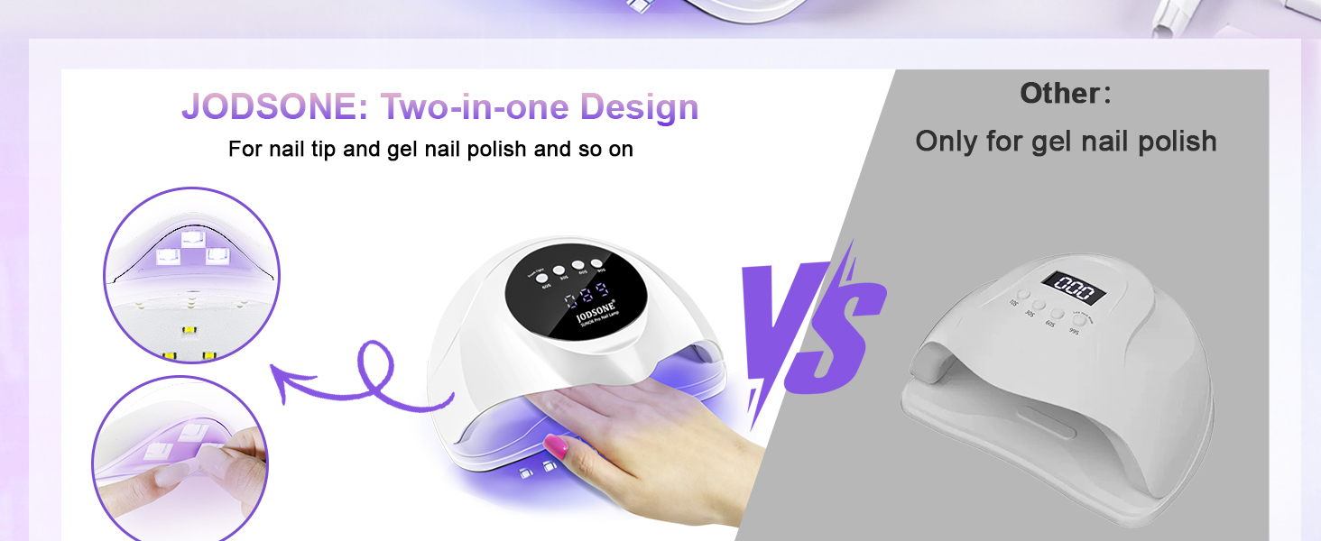 JODSONE 320W UV LED лампа для нігтів з автосенсором, 72 світлодіодів, 4 таймери (10/30/60/99s) – професійний нагрівач для гель-лаку, гелевих та акрилових нігтів, підходить для пальців та ніг