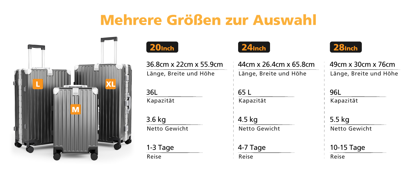 Чемодан ALPHA CAMP XL з алюмінієвим каркасом та полікарбонатною оболонкою, 93л, з TSA замком, 77x36x40 см