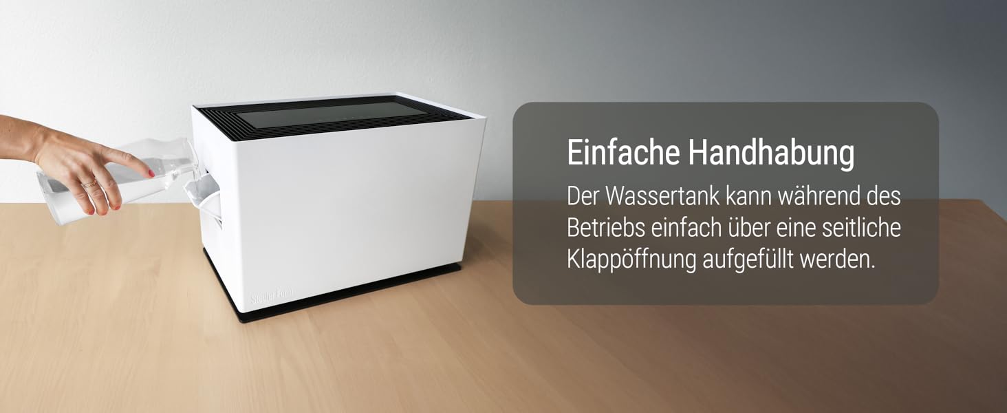 Зволожувач повітря Stadler Form Noah Pro, білий, для великих приміщень (110 м²), WiFi, App, гігростат, тихий