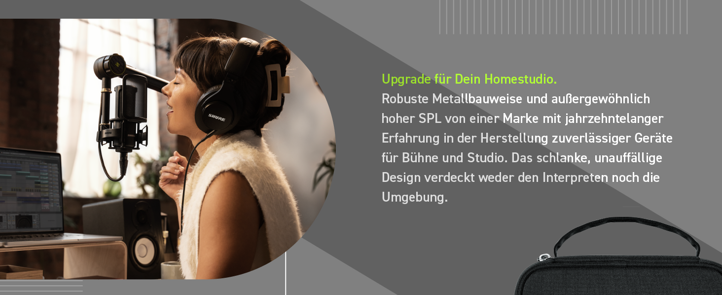 Мікрофон студійний Shure SM4 XLR конденсаторний для вокалу та інструментів, набір SM4-K-KIT