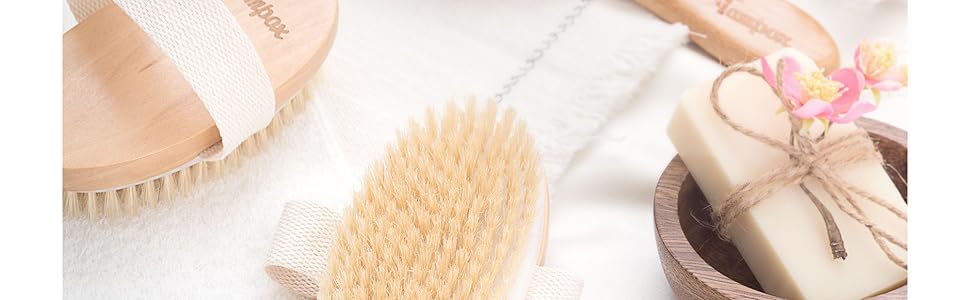 Суха щітка для тіла Lampox®: масажна, для пілінгу, покращує лімфодренаж, проти целюліту