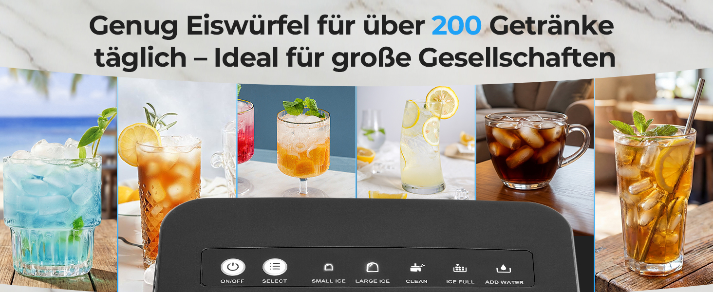 Машина для приготування льоду FOHERE з ручкою, 14 кг/24 год, 9 кубиків льоду за 5 хвилин, 2 розміри, самоочищення, портативна з лопаткою та кошиком – ідеальна для дому, кухні, офісу, кемпінгу, вечірки, RV
