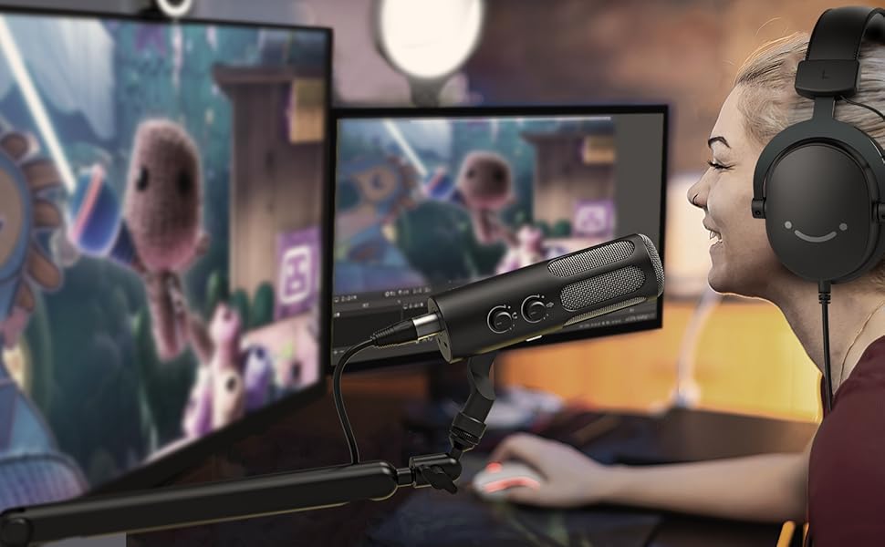 FIFINE AmpliTank 3 - Динамічний XLR мікрофон для студії, подкастів, стрімінгу та запису голосу. Сумісний з мікшерами, ПК та комп'ютерами.