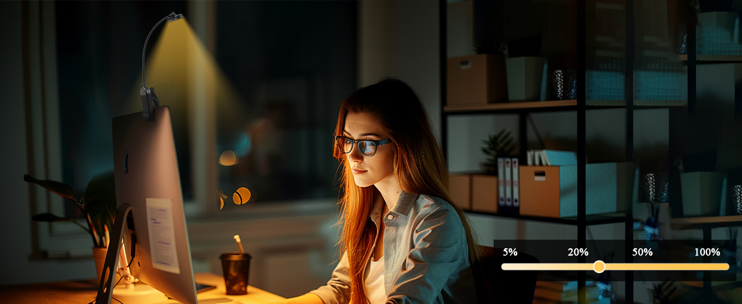 Світлодіодна лампа для читання Bonsery з USB-зарядкою, 16 LED, 3 режими температури кольору та регульована яскравість, гнучка настільна лампа для читання в ліжку, чорна