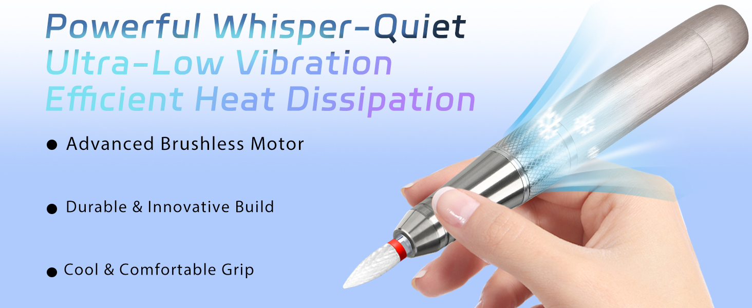 Професійний фрезер для нігтів ENGERWALL M95G: 40000 об/хв, акумулятор 24 год, бездротовий, з LCD, для гелю та акрилу