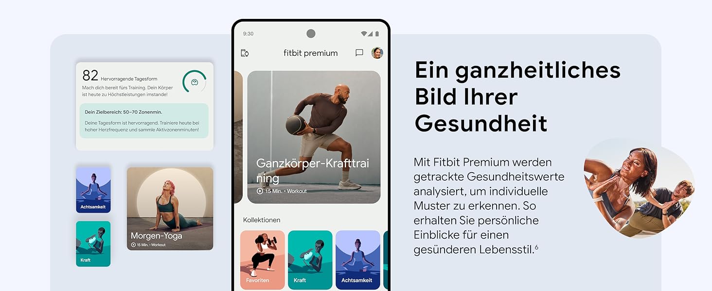 Розумний годинник Fitbit Sense 2 – фітнес-трекер з GPS, EKG та аналізом сну – сумісний з Android/iOS – колір Nebelblau (туманно-блакитний)