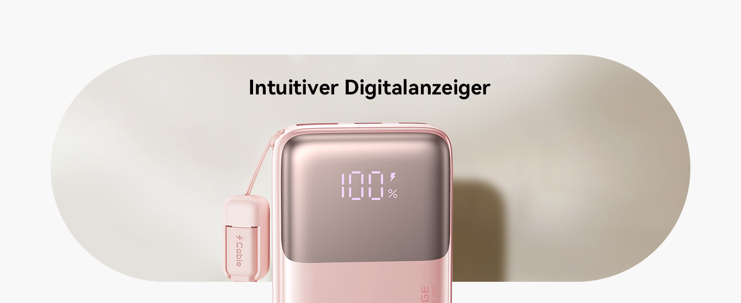 Power Bank INIU 45W 10000mAh з USB-C кабелем: заряд для ноутбука, iPhone, Samsung, MacBook, iPad та інших пристроїв (фіолетовий)