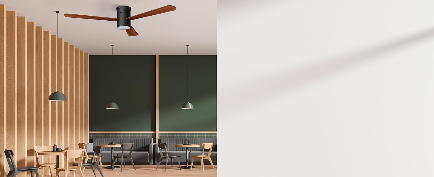 Стеляний вентилятор Noaton® Fornax Weiß з підсвічуванням, діаметр 132 см, DC мотор 40 Вт, регульоване LED-освітлення 22 Вт, 3 колірні температури, пульт дистанційного керування, таймер, продуктивність повітря до 185 м³/хв (Zoya BD)