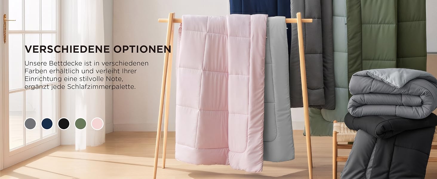 BEDSURE Ковдра постійна 135x200 см - Ковдра для всіх сезонів, 300 GSM, двостороння сіра/світло-сіра, м'яка та тепла, для алергіків, 135x200 см