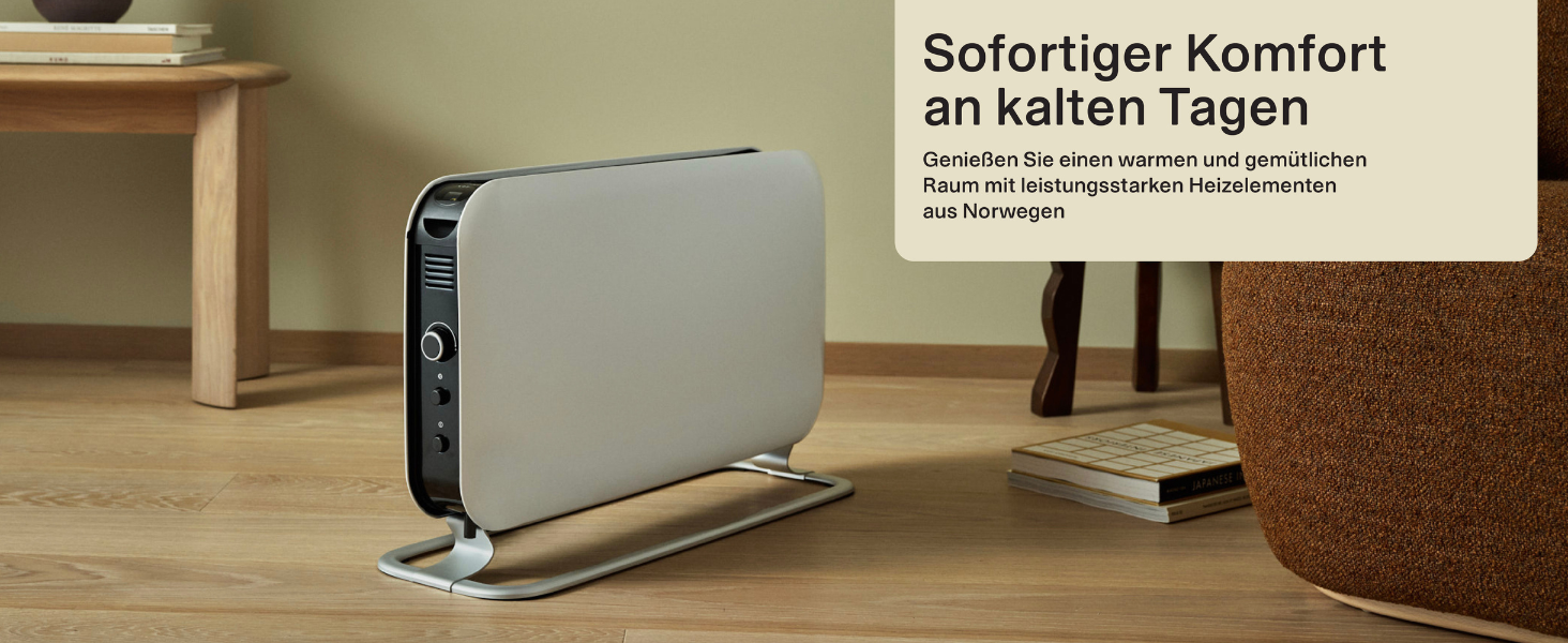 Електричний конвекторний обігрівач Mill MEC 2000W – 24-28 м², з термостатом, тихий, для дому