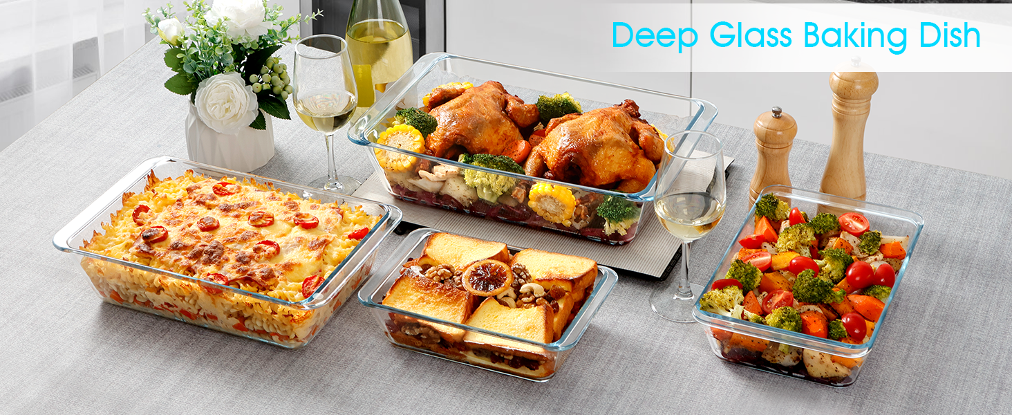 Форма для запікання NUTRIUPS, скло, 20x15x6 см, об'єм 1.4 л - прямокутна, для лазаньї