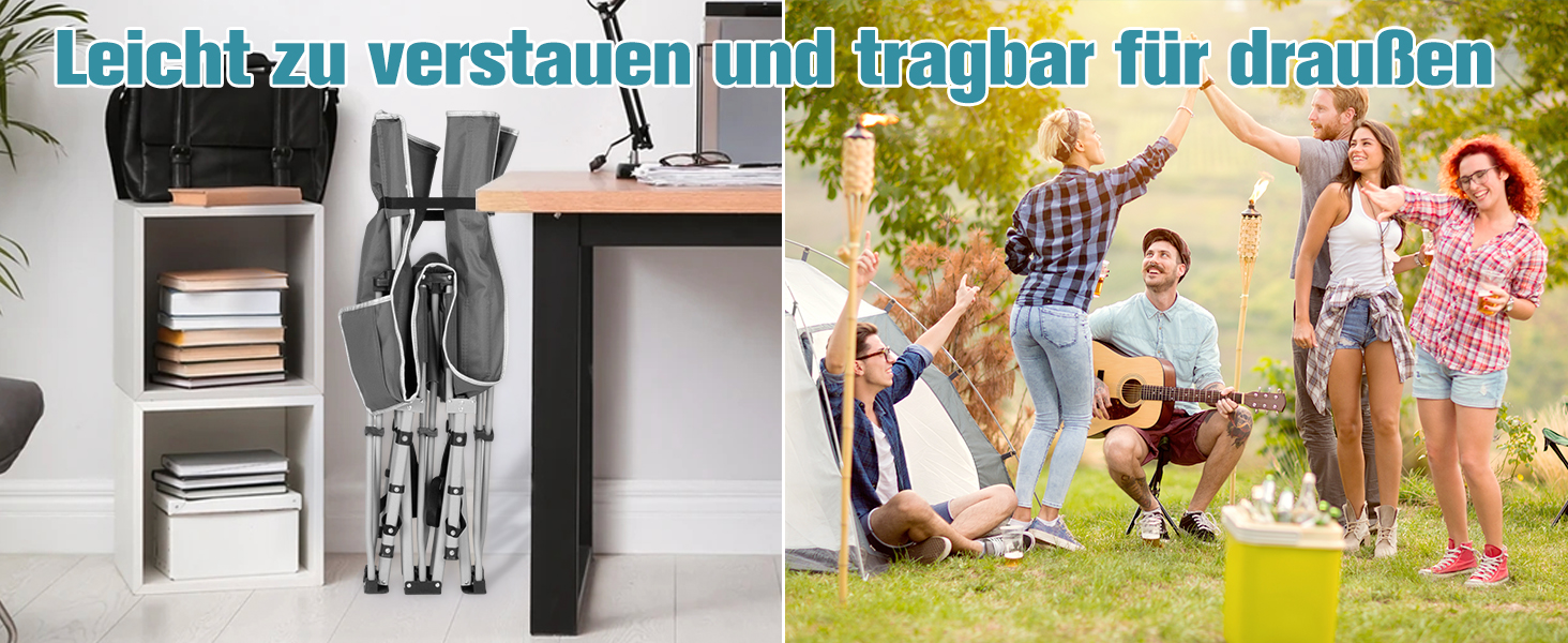 Розкладне ліжко для кемпінгу Newfulam XXL/XL з матрацом, до 400 кг, для дому та відпочинку на природі