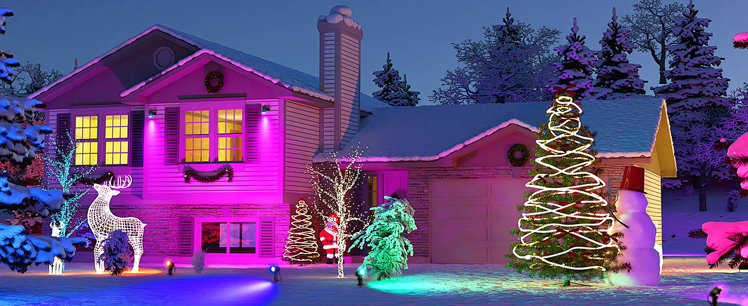 MEIKEE RGB Garden Lighting with Remote Control - 10 Colors, 30 Dynamic Modes, IP66 Waterproof, Timing Function, 8 Pack with EU Plug