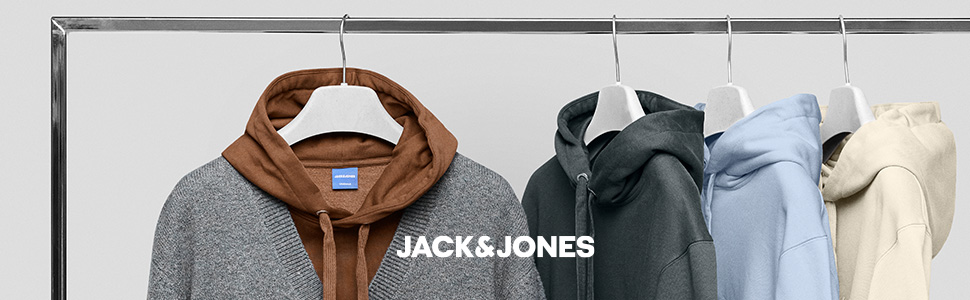 Чоловічий світшот Jack & Jones, однотонний, XL, блакитний chambray