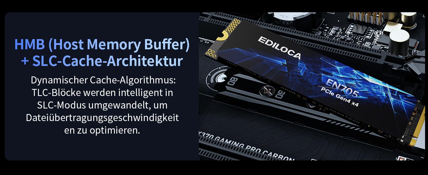 SSD накопичувач NVMe M.2 PCIe Gen4 2TB з радіатором для PS5, ноутбука та ПК, 7400 MB/s, 3D NAND TLC