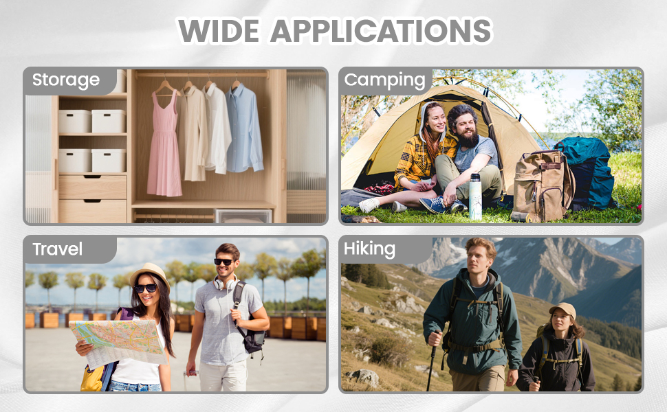 Органайзер для валізи Zorplex, набір 10 шт: кубики для пакування, аксесуари для подорожей, сумки для одягу, взуття та косметики (сірий)