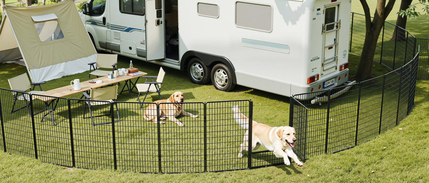 Вольєр для цуценят SunsGrove 60см, чорний, 2 частини, міцний, антикорозійний, без інструментів