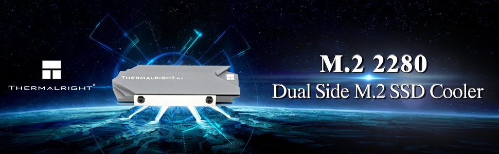 Радіатор охолодження SSD M.2 2280 Thermalright з двостороннім тепловим прошарком, високої продуктивності