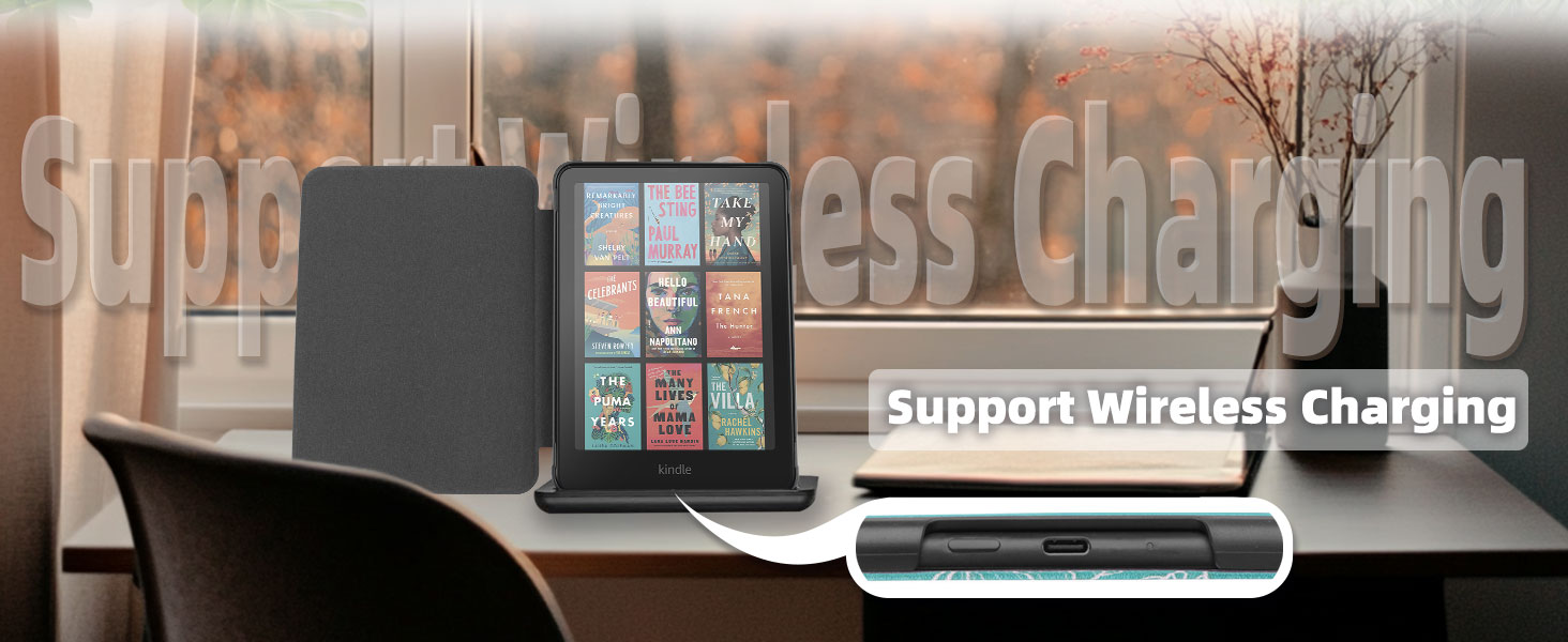 Чохол для Kindle Paperwhite 7 (2024) та Kindle Colorsoft Signature Edition - тонкий захисний чохол з авто-вимиканням/ввімкненням, чорний